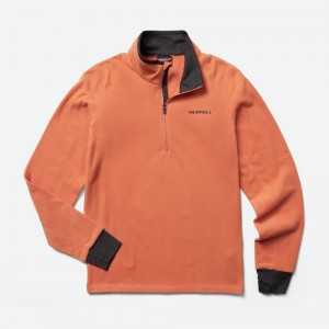 Merrell 1/4 Zip Fleece Kapucnis Pulóver Női Narancssárga | ME0583-HU