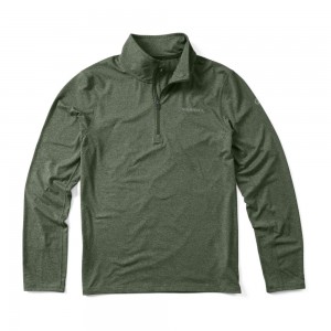 Merrell BetaTherm 1/4 Zip Kapucnis Pulóver Férfi Olivazöld | ME0003-HU