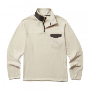 Merrell Flux Lightweight 1/4 Zip Kapucnis Pulóver Férfi Bézs | ME0009-HU