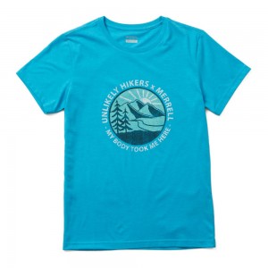 Merrell Hikers T-Shirts Női Kék | ME0672-HU