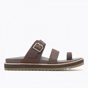 Merrell Juno Buckle Slide Szandál Női Kávé | ME0760-HU