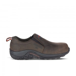 Merrell Leather Comp Toe Munkacipő Férfi Kávé | ME0573-HU