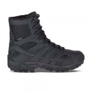 Merrell Moab 2 8" Tactical Wide Width Waterproof Vízálló Bakancs Férfi Fekete | ME0477-HU