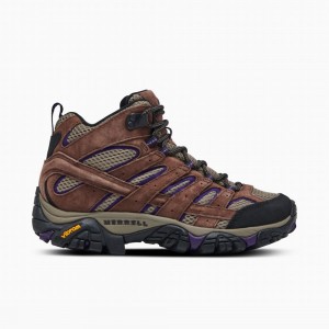 Merrell Moab 2 Mid Csizma Női Kávé | ME0718-HU