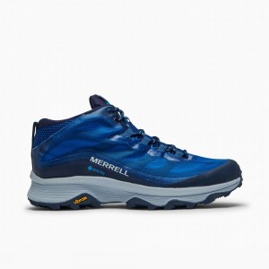 Merrell Moab Speed Mid GORE-TEX® Cipő Férfi Sötétkék | ME0291-HU