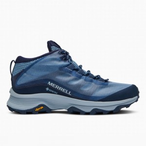 Merrell Moab Speed Mid GORE-TEX® Cipő Női Sötétkék | ME0890-HU