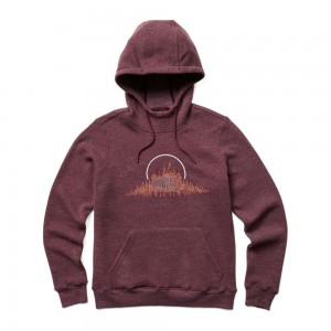 Merrell Sketch Pullover Kapucnis Pulóver Férfi Bordó | ME0041-HU