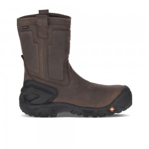 Merrell Strongfield Leather Pull On Wide Width Waterproof Vízálló Bakancs Férfi Kávé | ME0516-HU