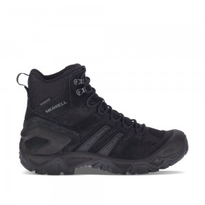 Merrell Strongfield Tactical 6" Waterproof Vízálló Bakancs Női Fekete | ME1081-HU