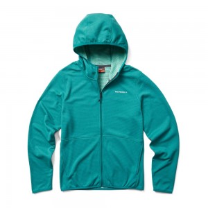 Merrell Terrain Geotex Full Zip Kapucnis Pulóver Női Aqua | ME0625-HU