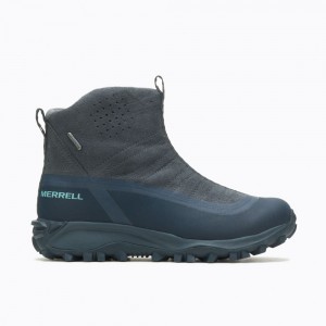 Merrell Zip Mid Csizma Női Sötétkék | ME0727-HU