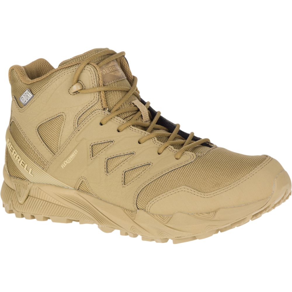 Merrell Agility Peak Mid Tactical Waterproof Vízálló Bakancs Férfi Barna | ME0462-HU