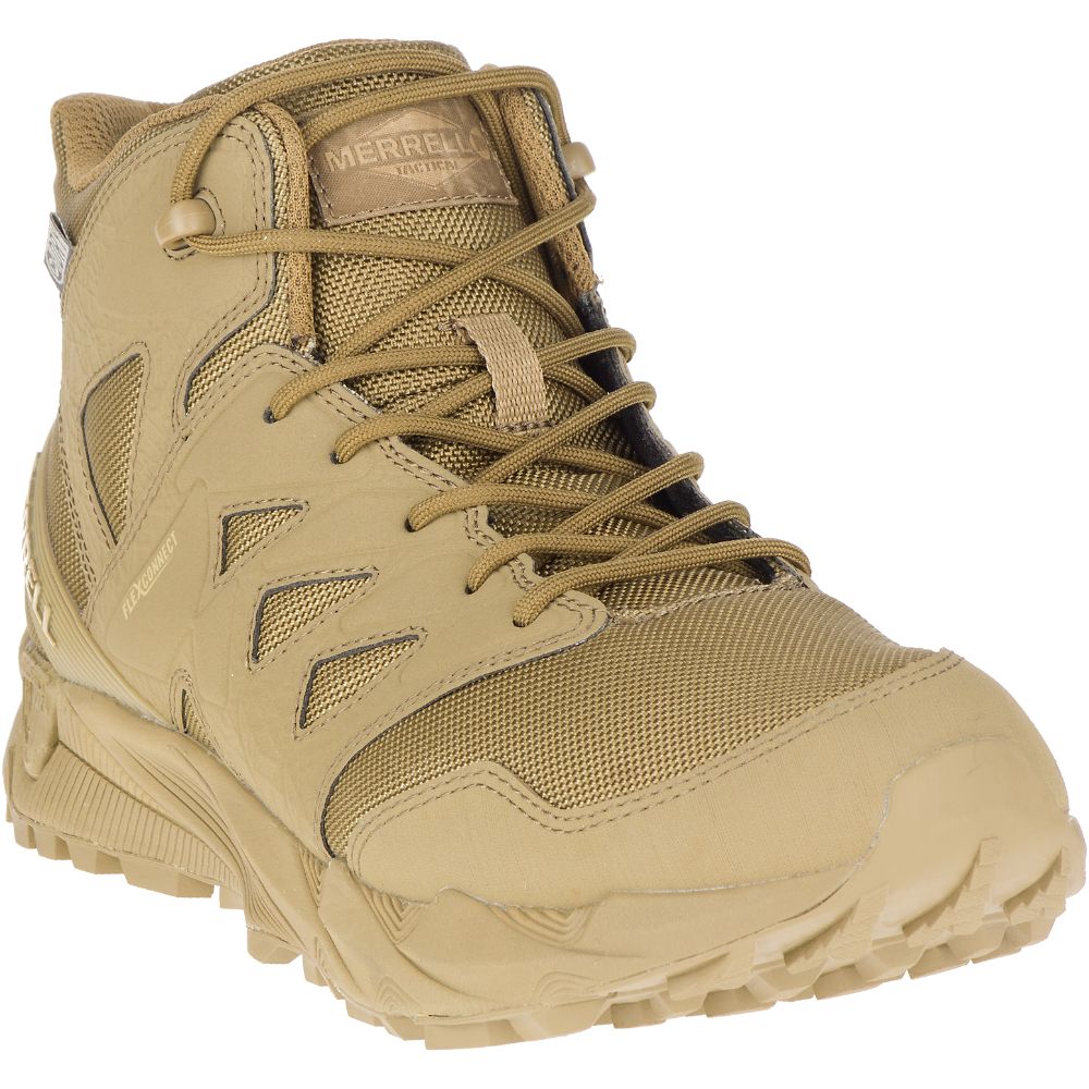 Merrell Agility Peak Mid Tactical Waterproof Vízálló Bakancs Férfi Barna | ME0462-HU