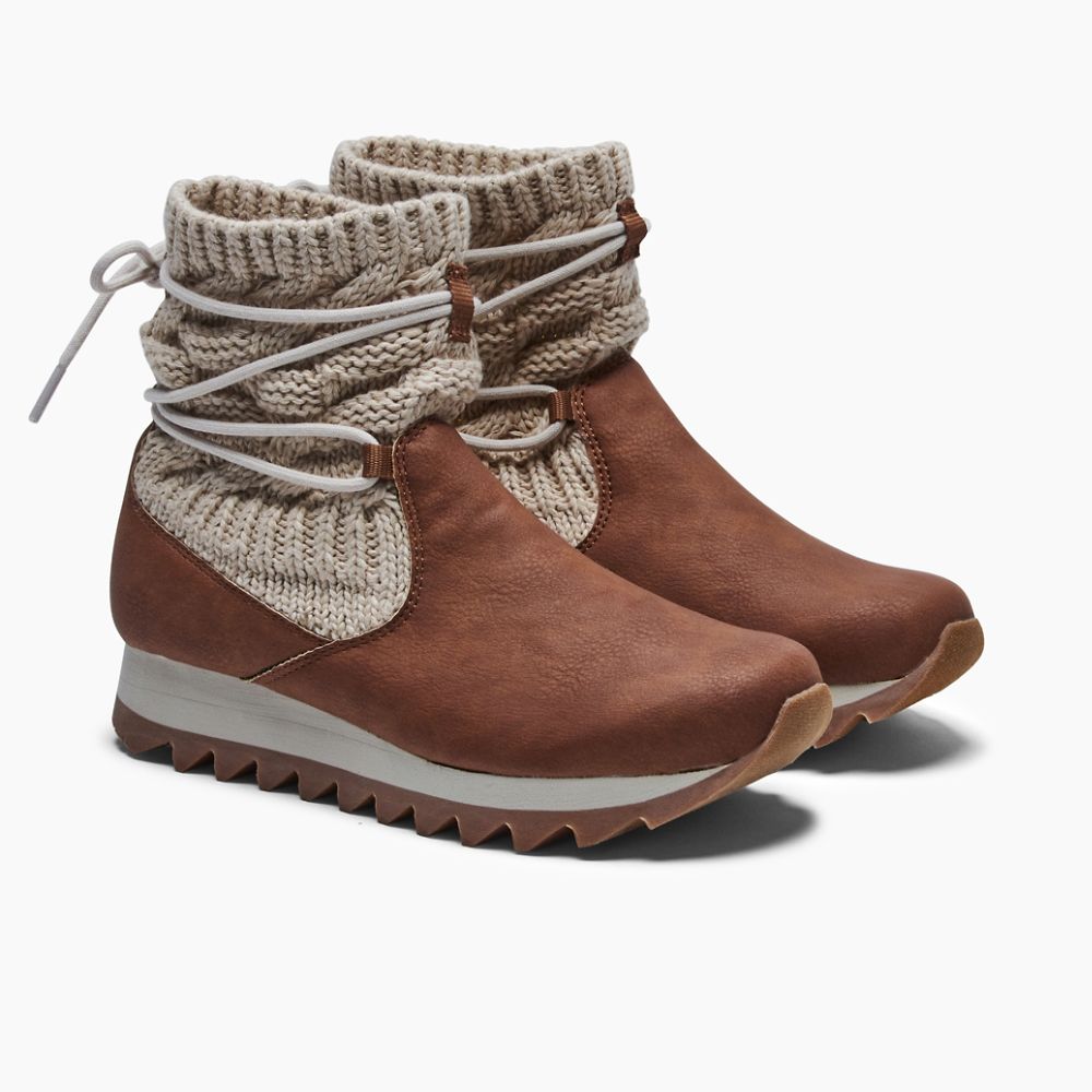 Merrell Alpine Pull On Knit Csizma Női Kávé | ME0705-HU