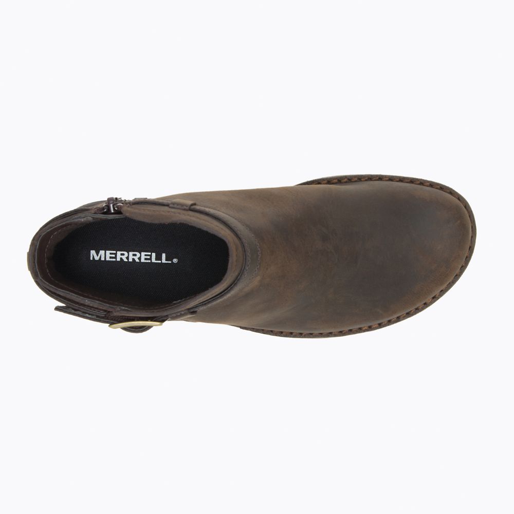 Merrell Andover Bluff Waterproof Vízálló Bakancs Női Kávé | ME1053-HU