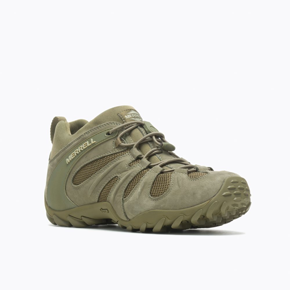 Merrell Cham 8 Stretch Tactical Cipő Férfi Olivazöld | ME0179-HU