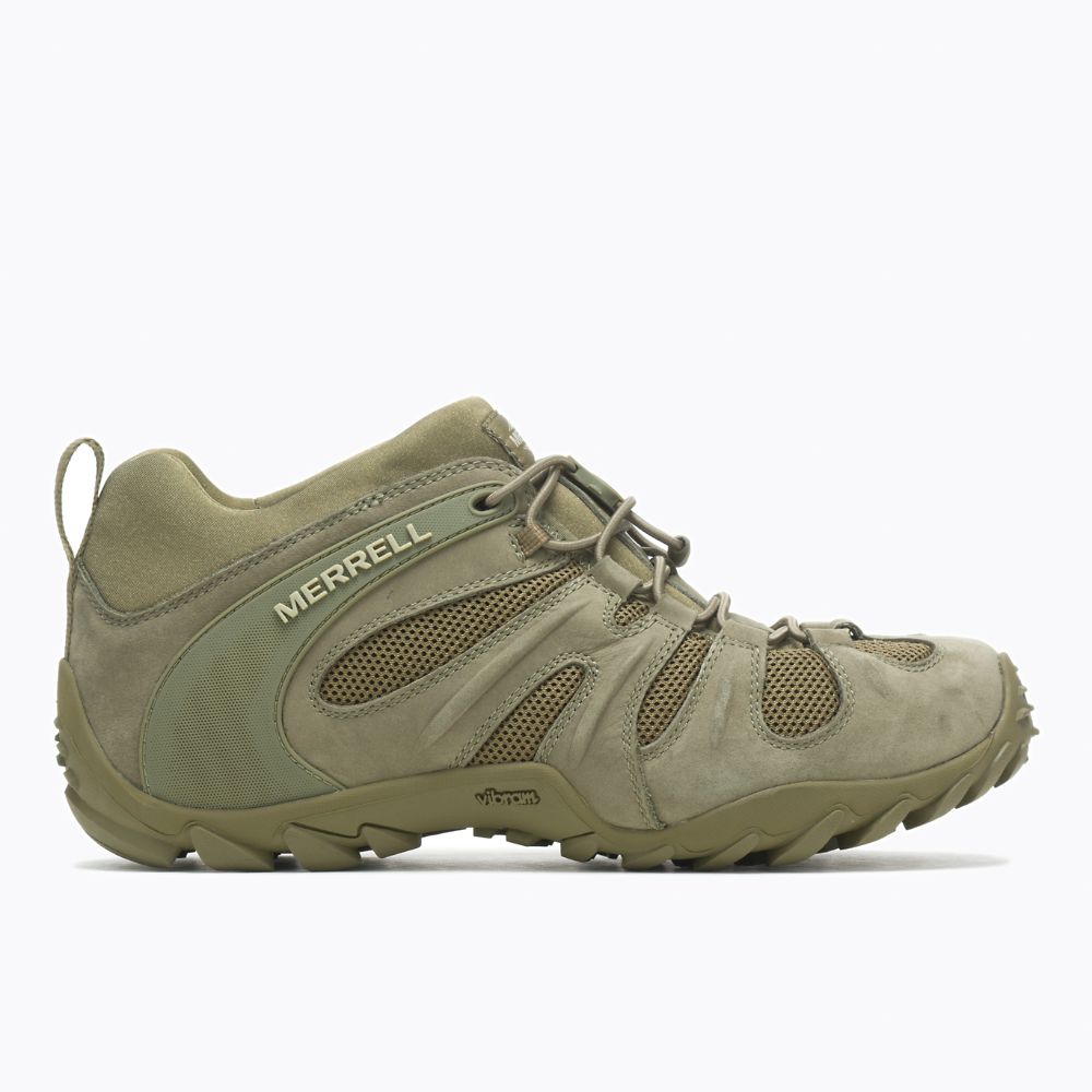 Merrell Cham 8 Stretch Tactical Cipő Férfi Olivazöld | ME0179-HU