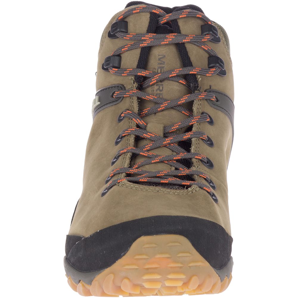 Merrell Chameleon 8 Leather Mid Waterproof Vízálló Bakancs Férfi Barna | ME0463-HU