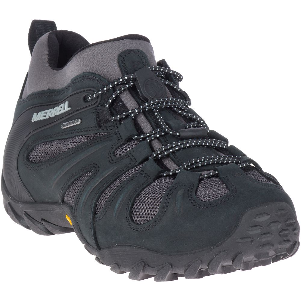 Merrell Chameleon 8 Stretch Waterproof Vízálló Cipő Férfi Fekete | ME0540-HU