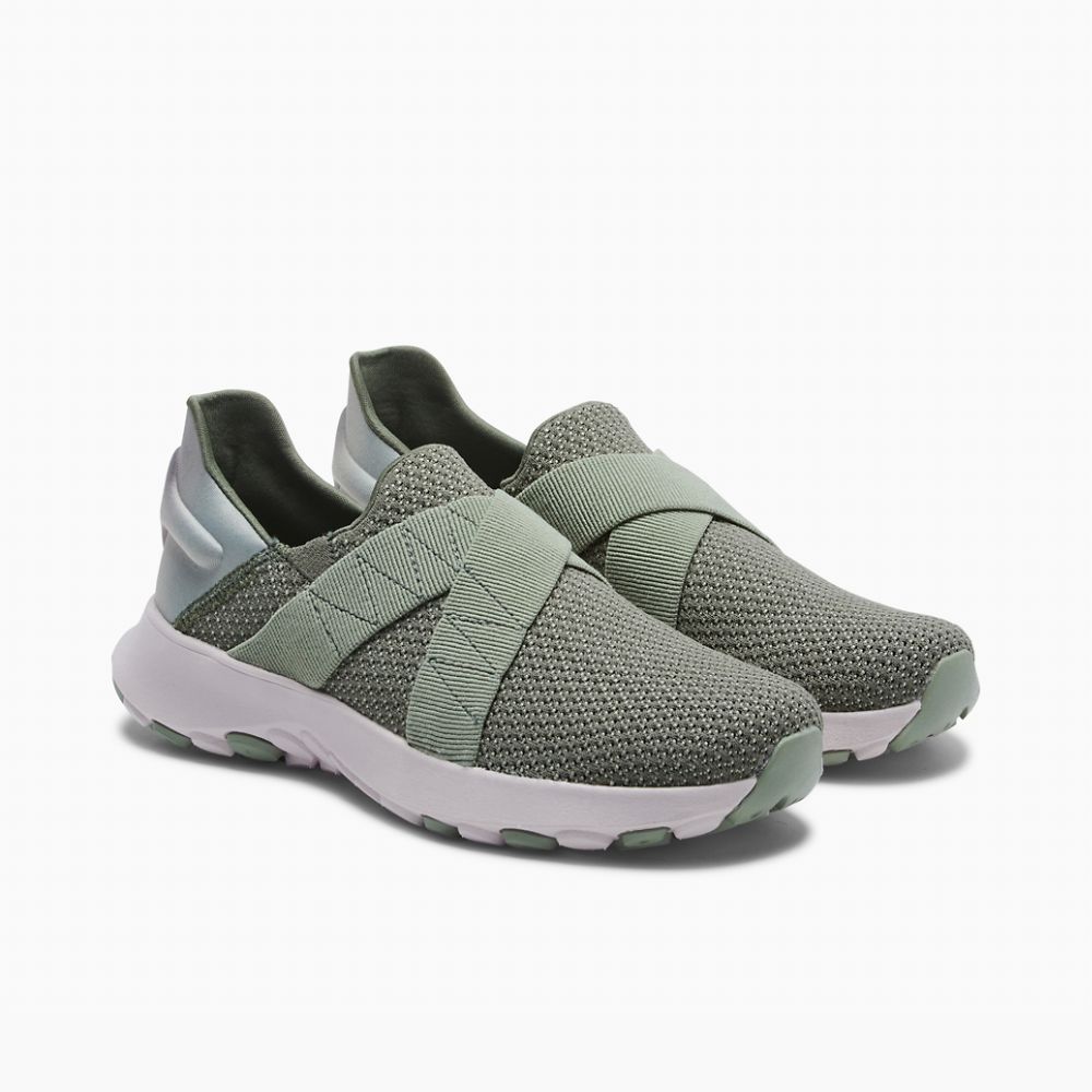 Merrell Cloud Cross Knit Slip On Női Olivazöld | ME0931-HU