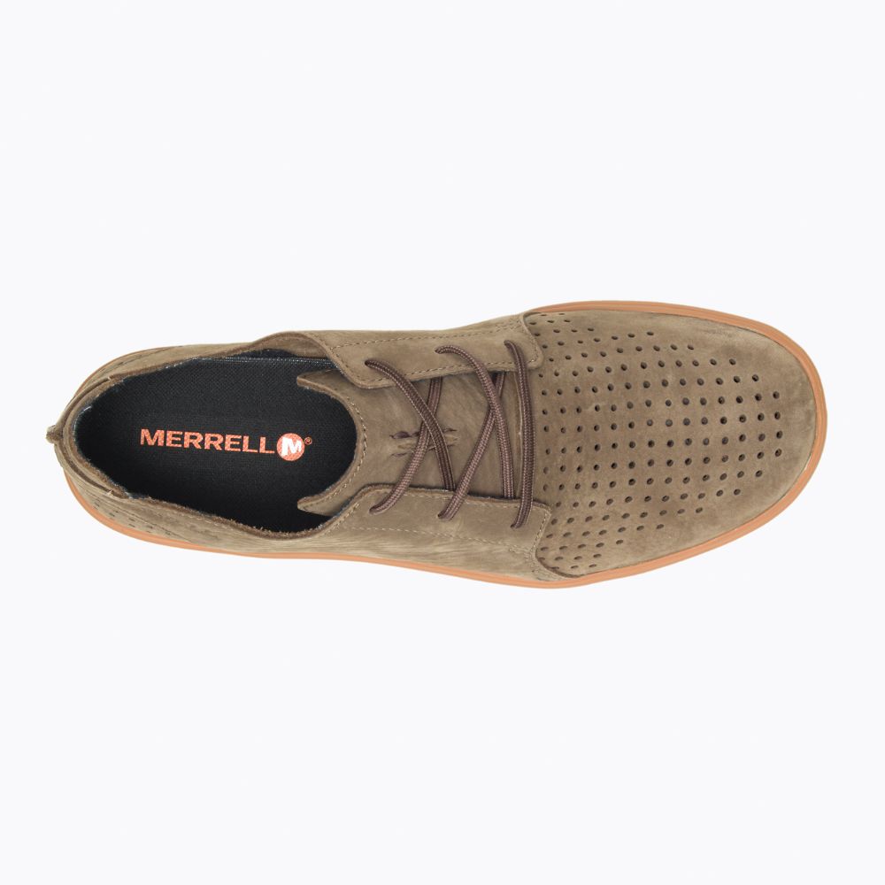 Merrell Downtown Lace Cipő Férfi Kávé | ME0193-HU