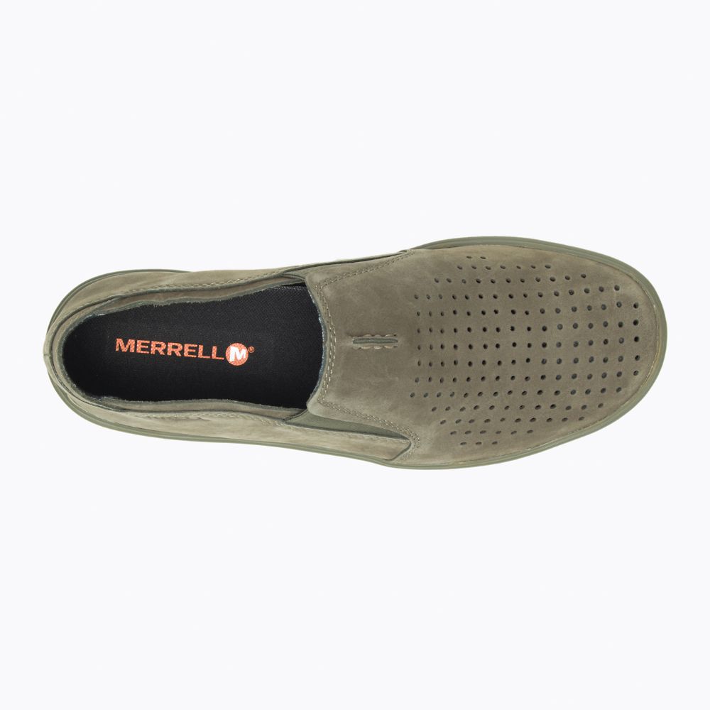 Merrell Downtown Moc Cipő Férfi Olivazöld | ME0197-HU