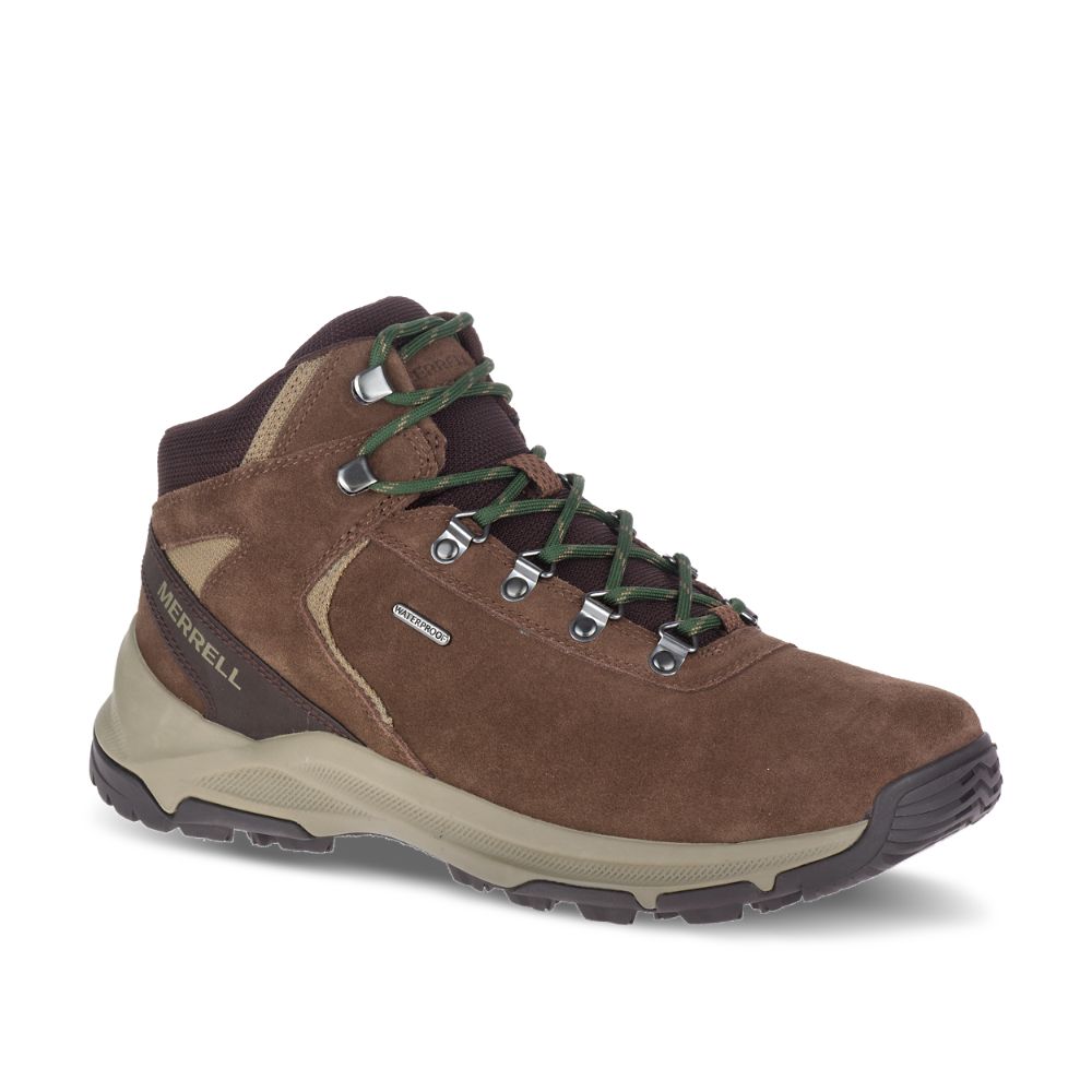 Merrell Erie Mid Wide Width Waterproof Vízálló Bakancs Férfi Barna | ME0468-HU