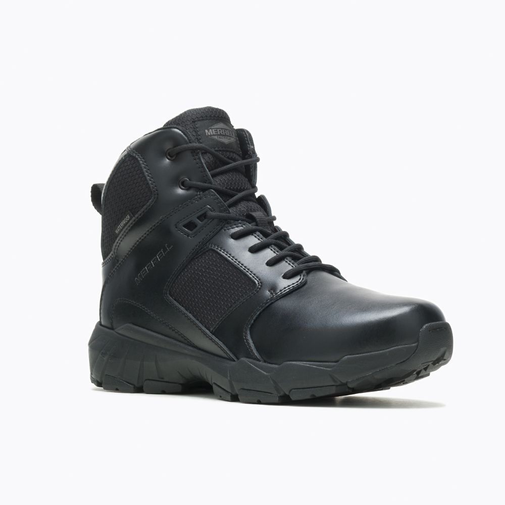 Merrell Fullbench Tactical Mid Waterproof Vízálló Bakancs Férfi Fekete | ME0471-HU