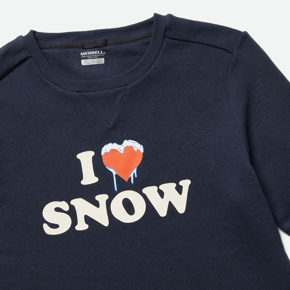 Merrell Heart Snow Fleece T-Shirts Női Sötétkék | ME0670-HU