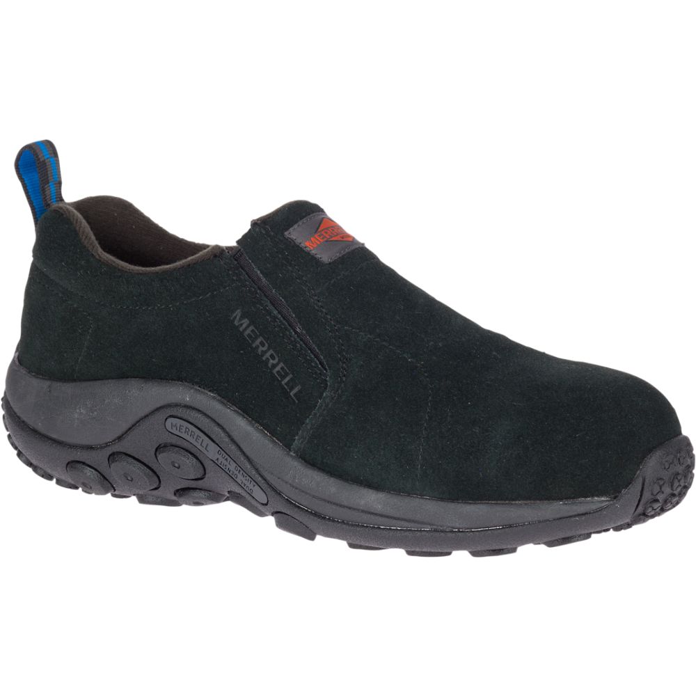 Merrell Jungle Moc Alloy Toe Wide Width Munkacipő Férfi Fekete | ME0568-HU