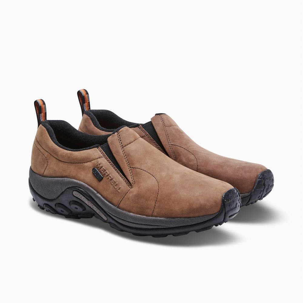 Merrell Jungle Moc Nubuck Wide Width Waterproof Vízálló Cipő Férfi Barna | ME0547-HU