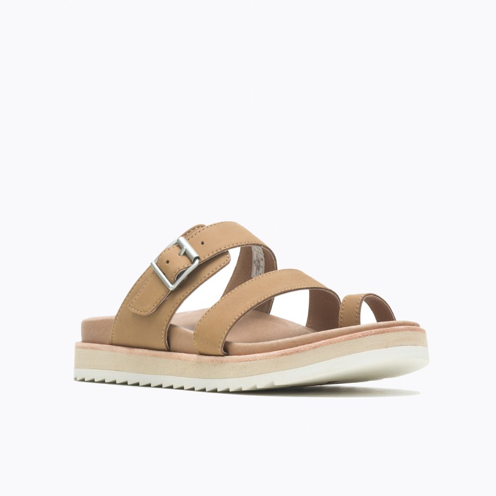 Merrell Juno Buckle Slide Szandál Női Barna | ME0761-HU