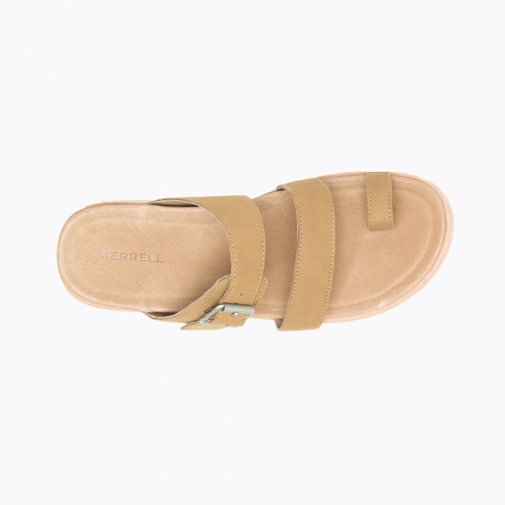 Merrell Juno Buckle Slide Szandál Női Barna | ME0761-HU