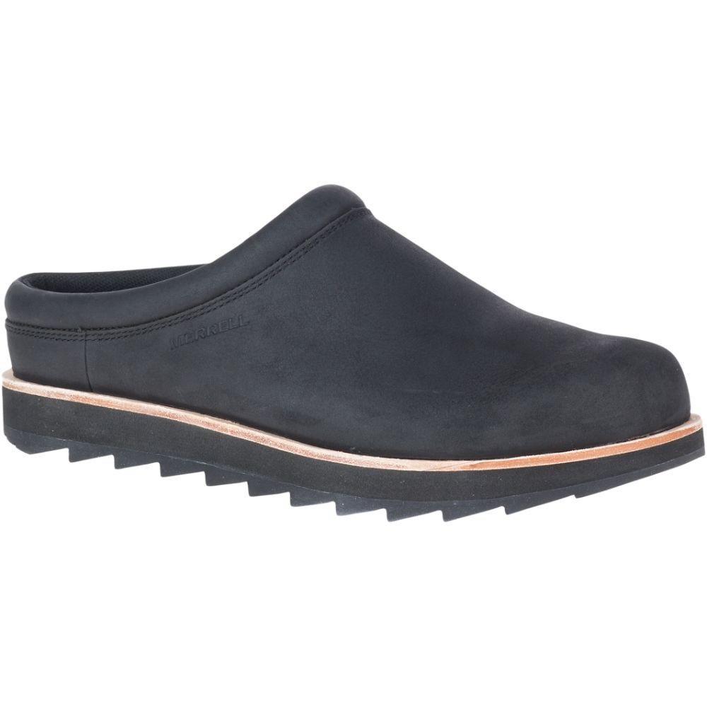 Merrell Juno Clog Leather Cipő Férfi Fekete | ME0235-HU