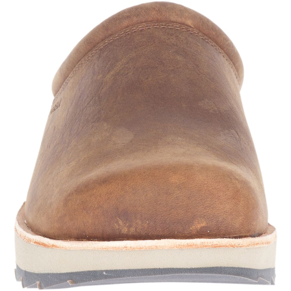 Merrell Juno Clog Leather Cipő Férfi Kávé | ME0236-HU