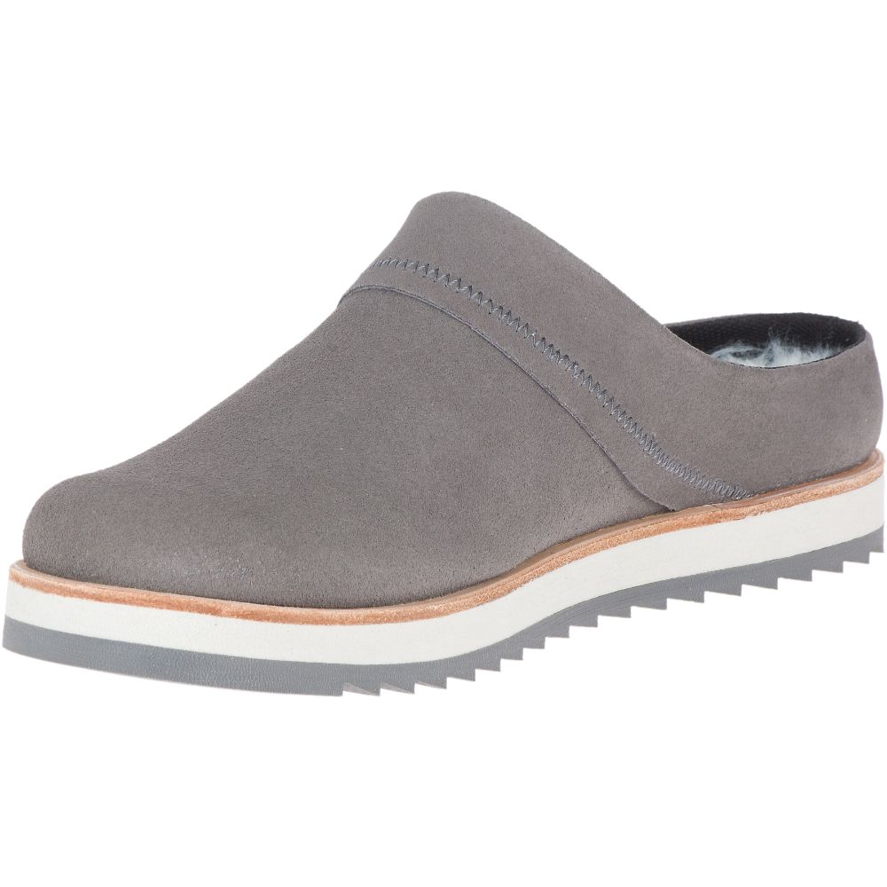 Merrell Juno Clog Suede Cipő Női Szürke | ME0860-HU