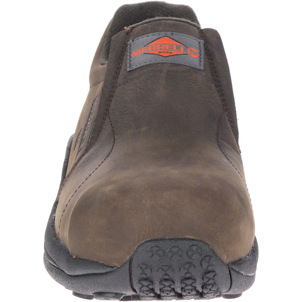 Merrell Leather Comp Toe Munkacipő Férfi Kávé | ME0573-HU