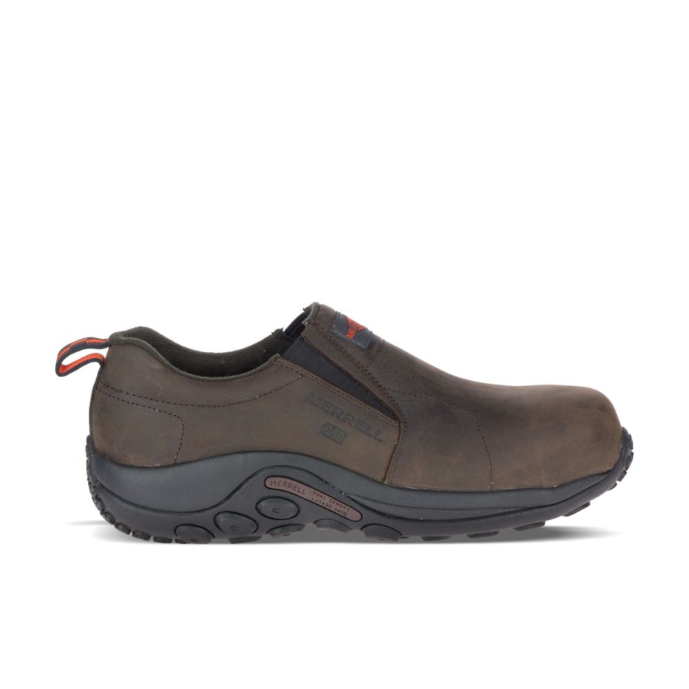 Merrell Leather Comp Toe Munkacipő Férfi Kávé | ME0573-HU