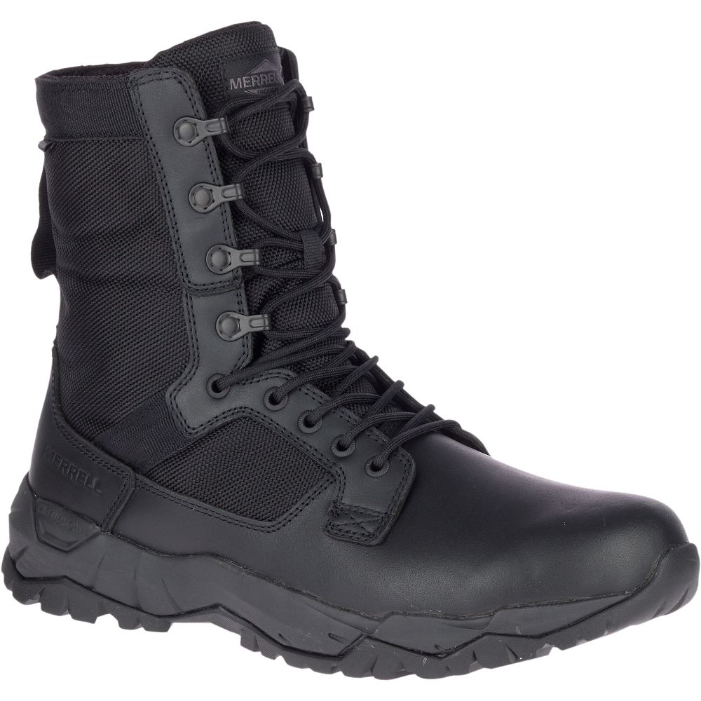 Merrell MQC Patrol Wide Width Waterproof Vízálló Bakancs Férfi Fekete | ME0504-HU