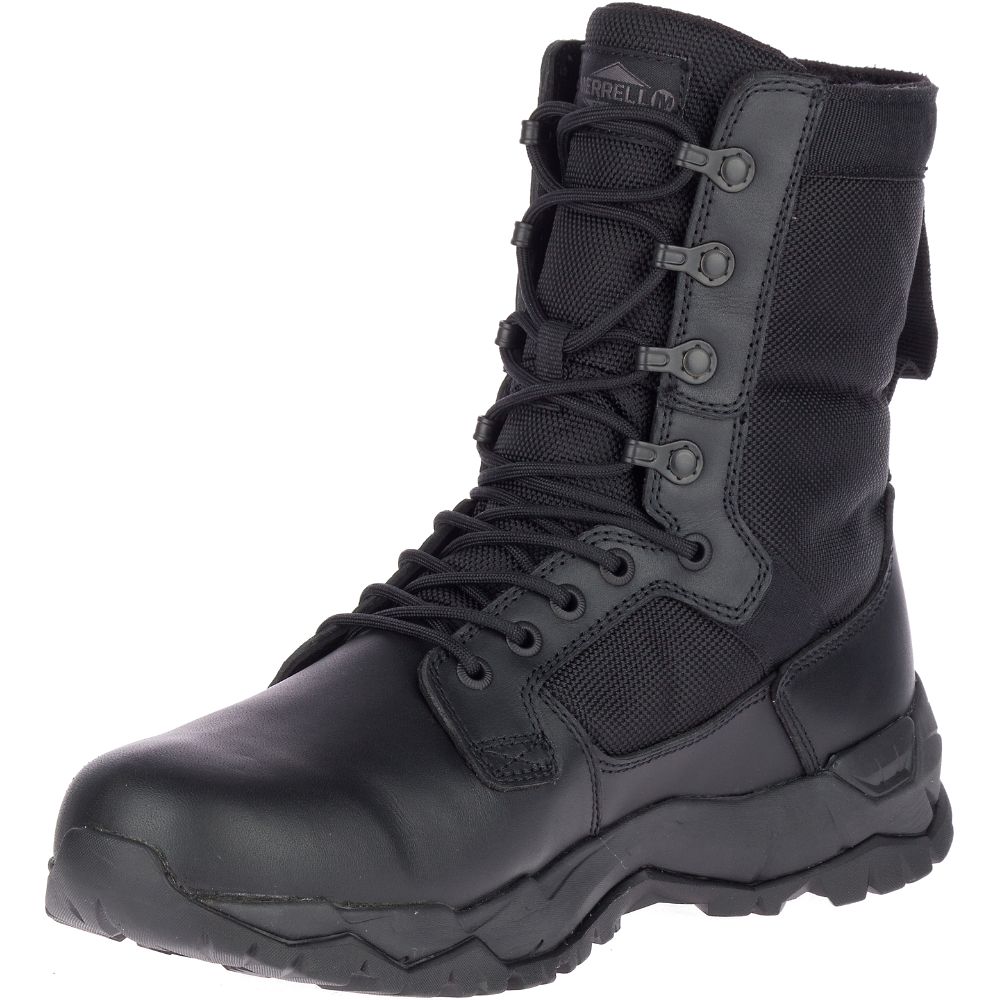 Merrell MQC Patrol Wide Width Waterproof Vízálló Bakancs Férfi Fekete | ME0504-HU