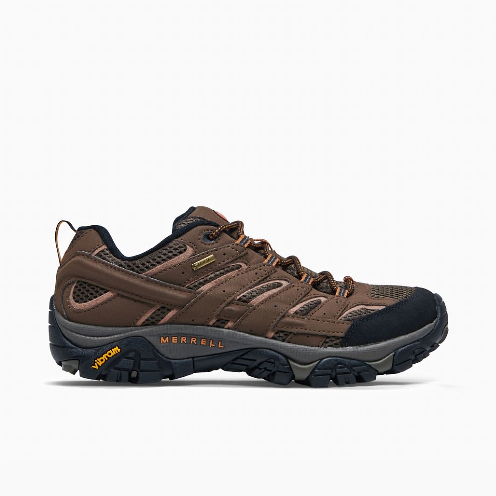 Merrell Moab 2 GORE -TEX® Wide Width Cipő Férfi Kávé | ME0240-HU