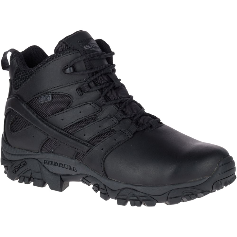 Merrell Moab 2 Mid Tactical Response Waterproof Csizma Férfi Fekete | ME0140-HU