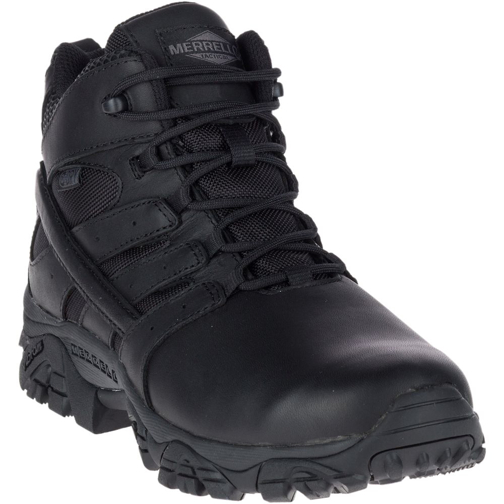 Merrell Moab 2 Mid Tactical Response Waterproof Csizma Férfi Fekete | ME0140-HU