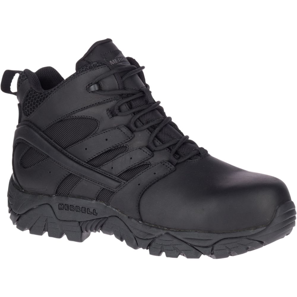 Merrell Moab 2 Mid Tactical Response Waterproof Vízálló Bakancs Férfi Fekete | ME0479-HU