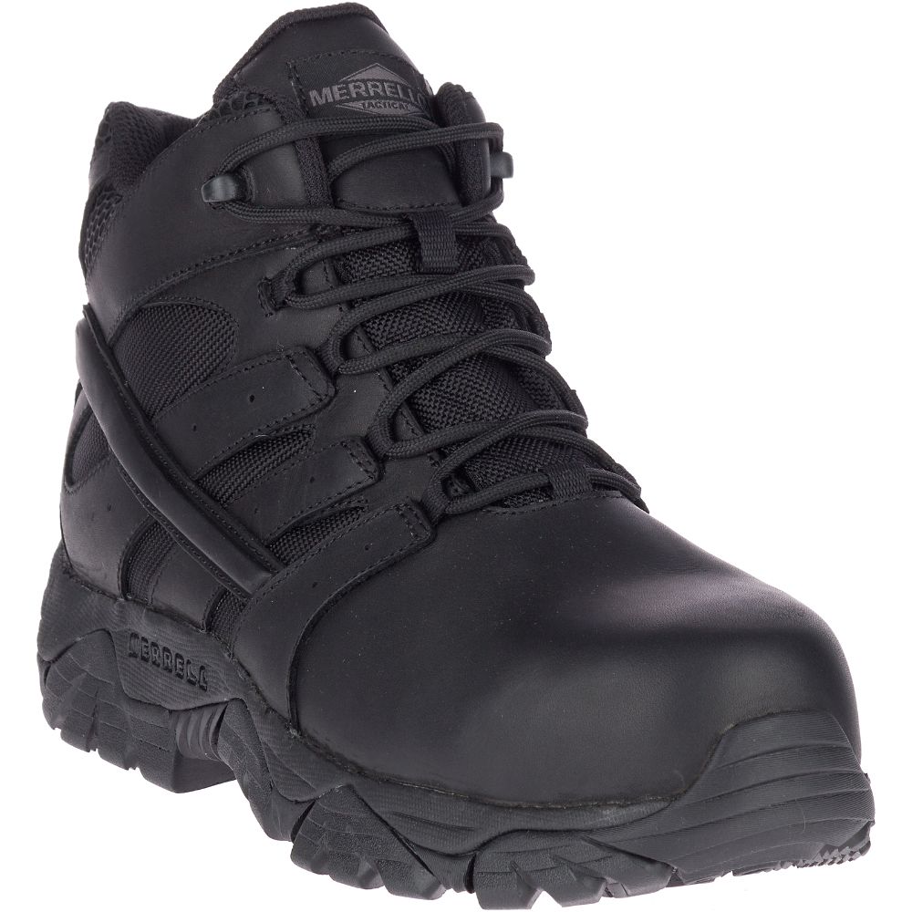 Merrell Moab 2 Mid Tactical Response Waterproof Vízálló Bakancs Férfi Fekete | ME0479-HU