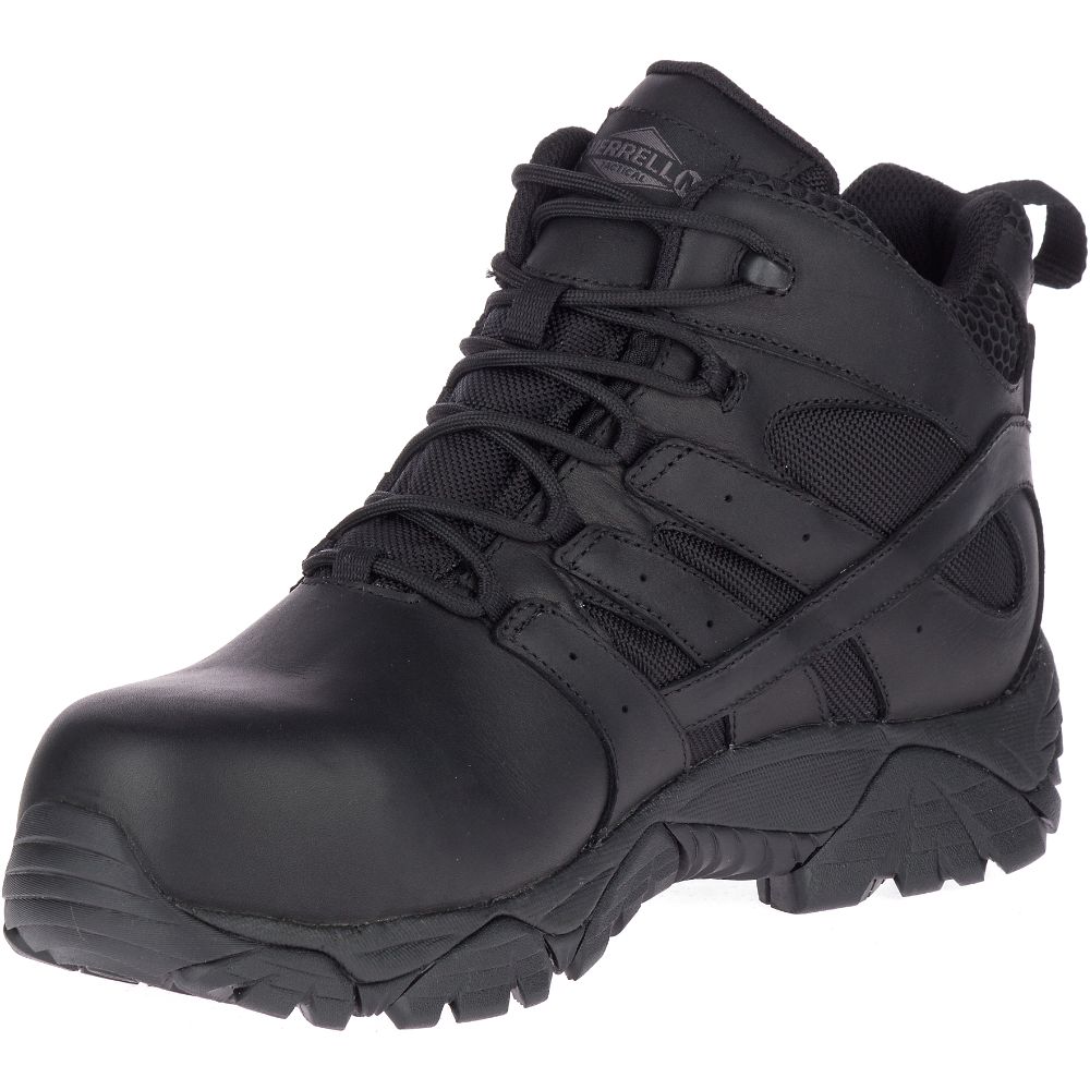 Merrell Moab 2 Mid Tactical Response Waterproof Vízálló Bakancs Férfi Fekete | ME0479-HU