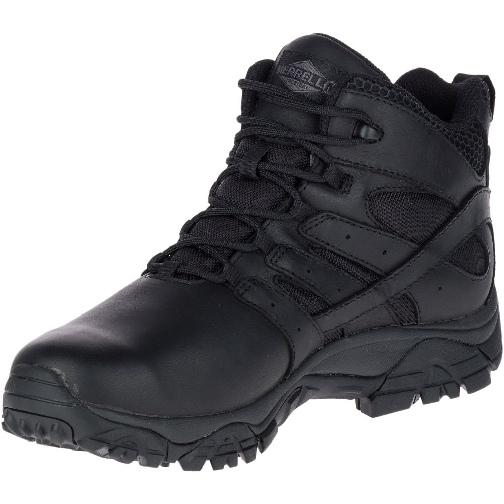 Merrell Moab 2 Mid Tactical Response Wide Width Waterproof Csizma Férfi Fekete | ME0141-HU