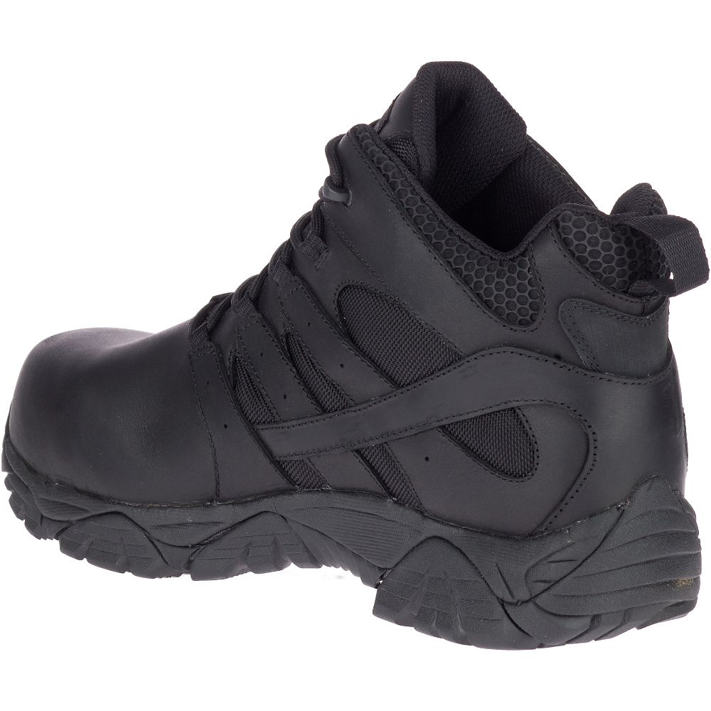 Merrell Moab 2 Mid Tactical Response Wide Width Waterproof Vízálló Bakancs Férfi Fekete | ME0480-HU