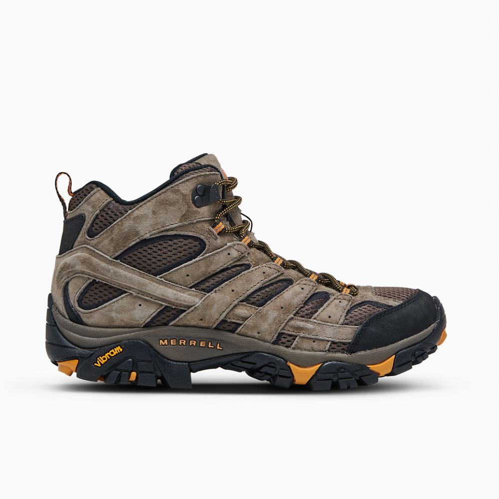 Merrell Moab 2 Mid Ventilator Csizma Férfi Olivazöld | ME0142-HU