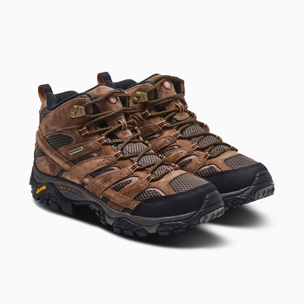 Merrell Moab 2 Mid Waterproof Vízálló Bakancs Férfi Kávé | ME0484-HU